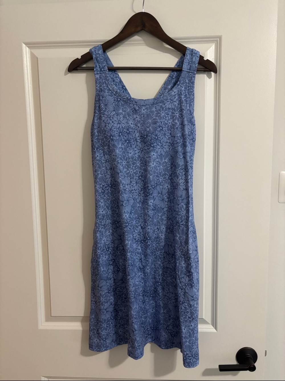 ZeroXposur Blue Floral Dress - Scoop Neck Sleeveless